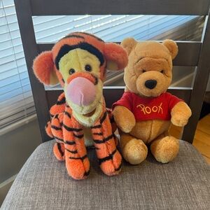Disney Winnie the Pooh and Tigger Vintage plush